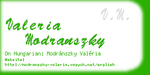 valeria modranszky business card